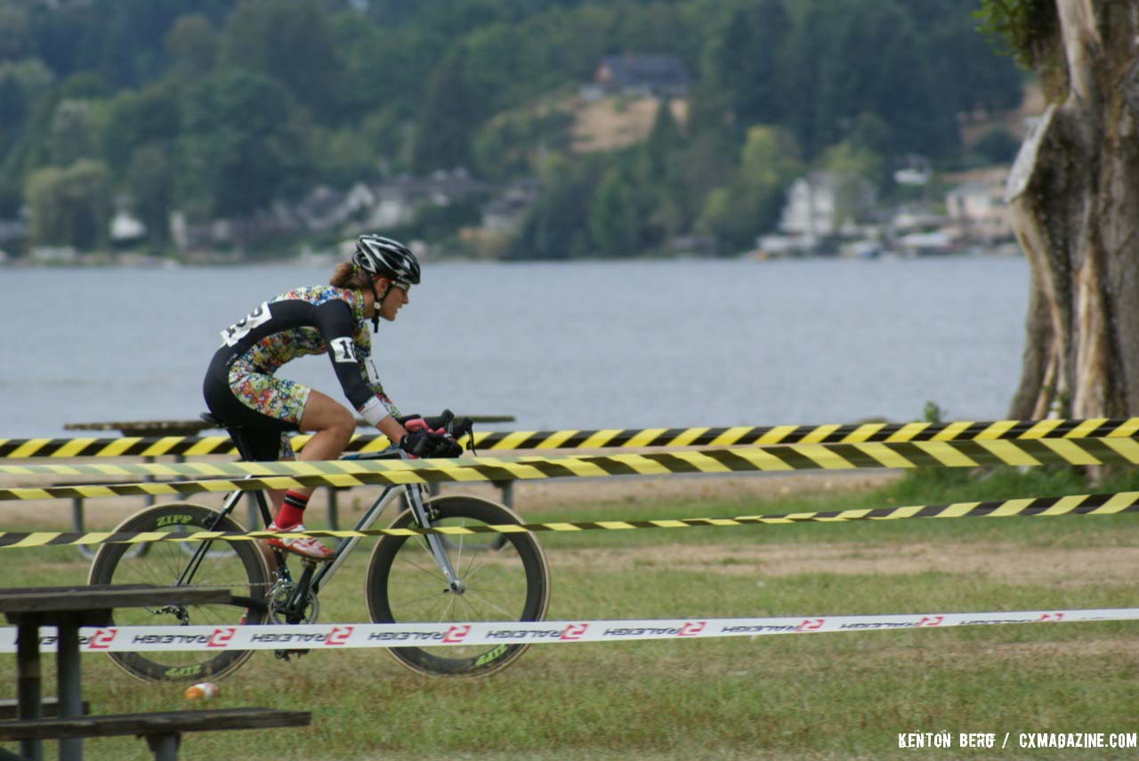 Mical Dyck shot off the front of the pack early. ©Kenton Berg