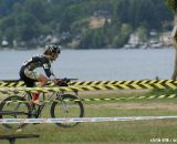 Mical Dyck shot off the front of the pack early. ©Kenton Berg