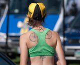 Anona Miles sports her bike tat © Karen Johanson