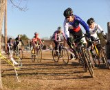 Sally Annis (crossresults.com p/b JRA Cycles) dives into a corner ©Natalia Boltukhova | Pedal Power Photography | 2010