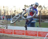 Luke Keough (Champion System p/b Keough Cyclocross) didn’t hop the barriers, but did stay with Powers the longest ©Natalia Boltukhova | Pedal Power Photography | 2010