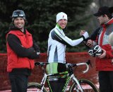 High-fives all around for J-Pow (Cannondale p/b cyclocrossworld.com) ©Natalia Boltukhova | Pedal Power Photography | 2010