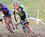 Powers (r) and Timmerman prepare for the dismount.? Natalia McKittrick, Pedal Power Photography, 2009