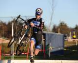 Justin Lindine comes through the barriers.? Natalia McKittrick, Pedal Power Photography, 2009