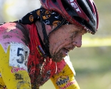 Victor Barnett of Germany pushing the pace for the win in the Mens 65-69 race. ©Steve Anderson