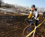 Beverly Chaney of Team Roaring Mouse keeping the power on in the difficult conditions during the Womens 45-49 race. ©Steve Anderson