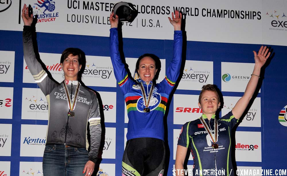 Womens 30-34 podium 1. Rebecca Gross, Tough girl 2. Alyssa Severon, Cyclocrossracing.com 3. Andrea Wilson, Outdoors, Inc ©Steve Anderson