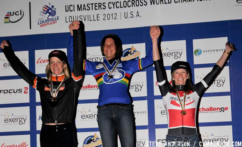 Womens 35-39 podium 1. Lyne Bessette 2. Kristin Weber, Boulder Cycle Sport 3. Lisa Hudson, Feedback Sports ©Steve Anderson