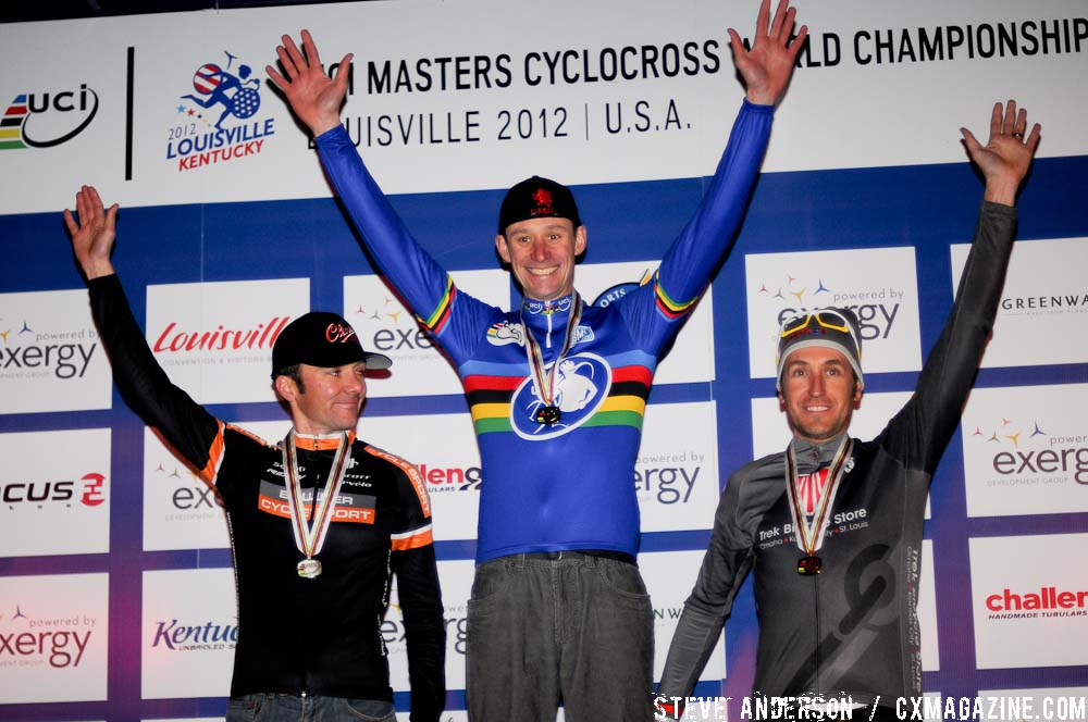 Mens 40-44 podium 1. Pete Webber, Boulder Cycle Sport 2. Brandon Dwight, Boulder Cycle Sport 3. Mark Savery, Trek Midwest Cx / Mwcc©Steve Anderson