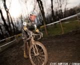 Eric Anderson of Nuvo/Cultural Trail makes easy work of the icy ruts in the 35-39 race ©Steve Anderson