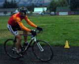 Out on course, putting the Stevens Team bike to the test © Chris Bagg