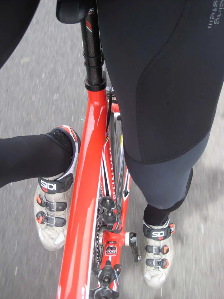 The RS Bib Tights have ankle loops to keep the chill where it belongs.  Panels have varying thickness depending on placement to provide a great mix of warmth, flexibility, and windproof features ? Kristie Hancock