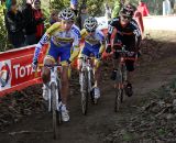 Sophie de Boer leads Pavla Havlikova and Sanne van Paassen in the first lap. ©Bart Hazen