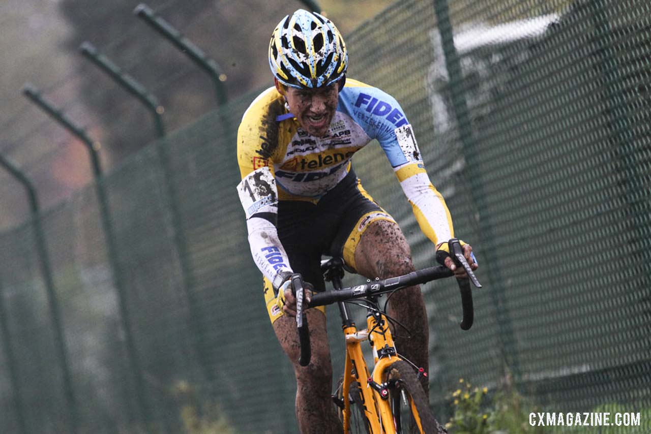 Tom Meeusen on the straight away. Â©Â Bart Hazen / Cyclocross Magazine