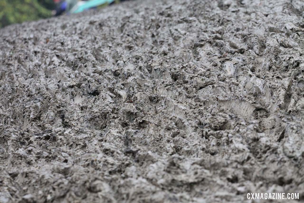 The mud was thick on parts of the course. Â© Bart Hazen / Cyclocross Magazine