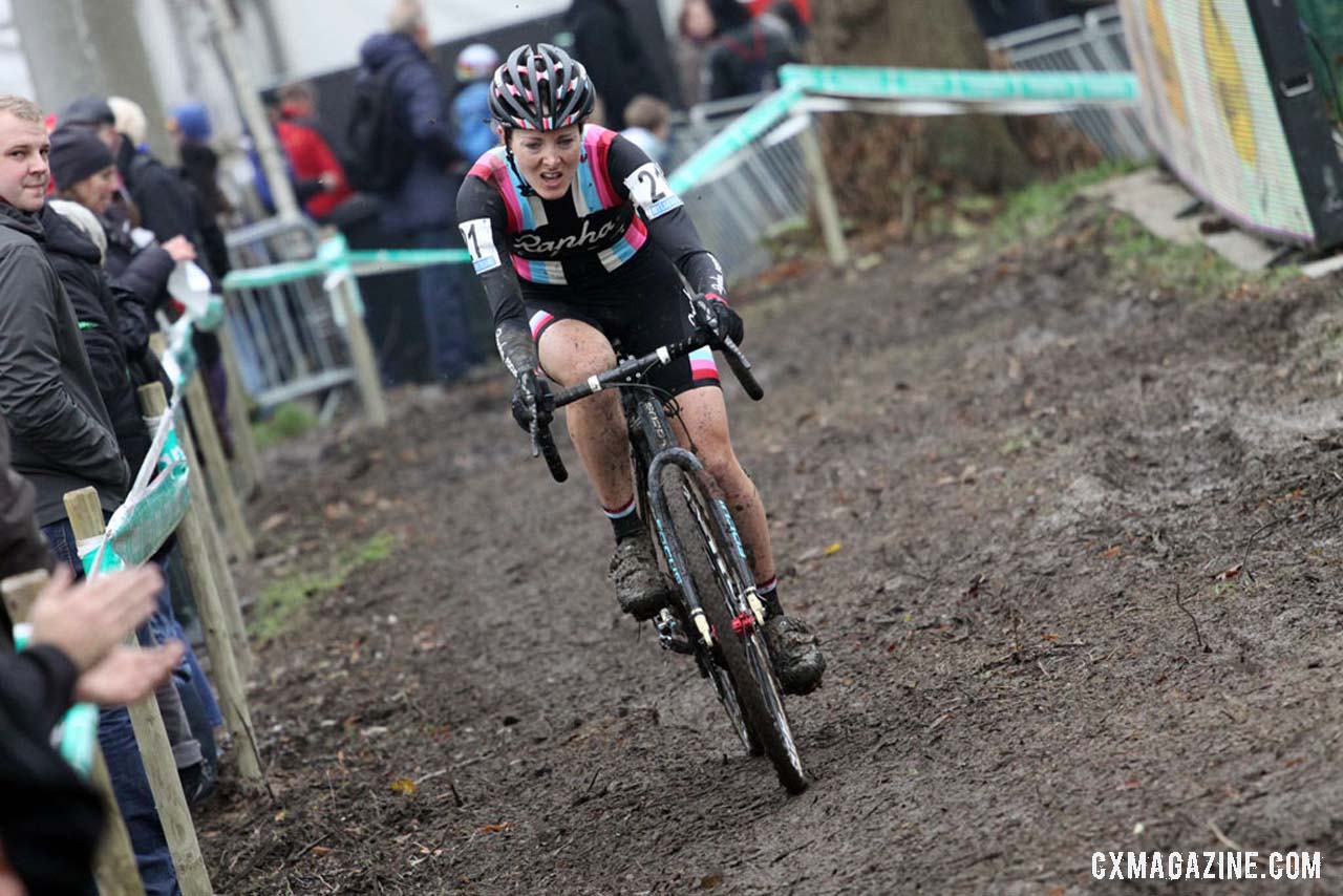 Gabby Durrin making her way through the course. Â© Bart Hazen / Cyclocross Magazine