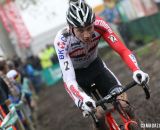 Mathieu van der Poel (Enertherm-BKCP) makes his way through the course. Â© Bart Hazen / Cyclocross Magazine