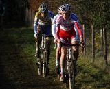 Klaas Vantornout leads Stybar and Peeters in the early laps. © Bart Hazen