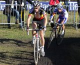 Aernouts and van der Haar battle in the U23 race in Zonhoven. © Bart Hazen