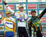 Pauwels (l), Stybar and Nys on the podium in Zonhoven. © Bart Hazen