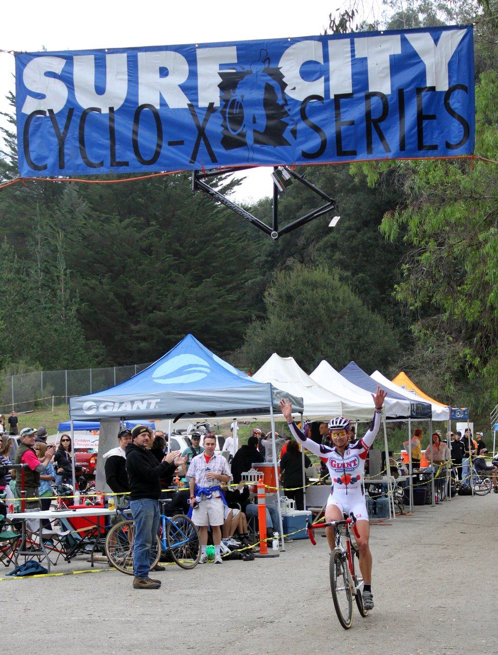 Miller takes the win. Surf City Cyclocross Series Finale, Aptos High School, 1/10/10. ? Cyclocross Magazine