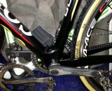 Internal wiring for Di2 on Sven Nys' 2013 World Championship-winning Colnago Cross Prestige.  © Cyclocross Magazine