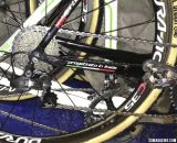 Shimano XTR M970 pedals and a Dura-Ace 7900 crankset with custom 46-38 chainrings.  © Cyclocross Magazine