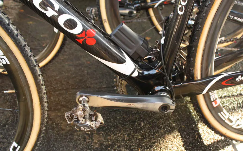 Nys is one of a few riders with a Dura Ace Di2 Drivetrain. ? Dan Seaton