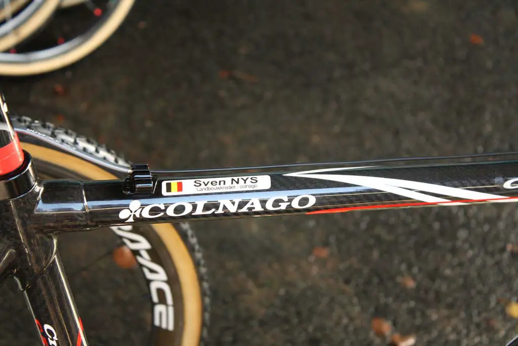 This is Nys\' Colnago\'s 2009 C50 from last season. ? Dan Seaton