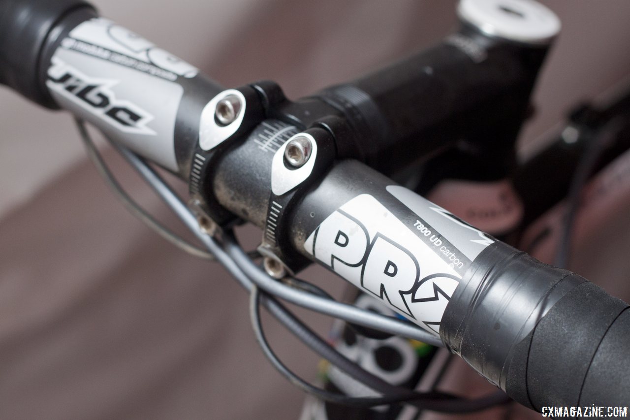 Sven Nys kept the same PRO cockpit as found on his 2013 World Championship bike.  © Cyclocross Magazine