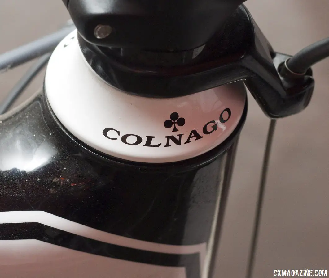 Sven Nys\' winning Colnago Prestige spins on a Colnago headset. Cross Vegas 2013. © Cyclocross Magazine