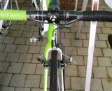 Sven Nys' new Trek Boone features an IsoSpeed carbon cyclocross fork with decent mud clearance. © Cyclocross Magazine