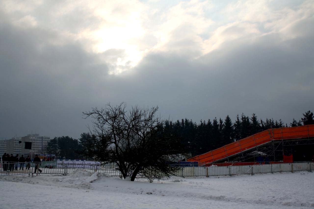 Snowy, slushy, icy, muddy. Just like Bend. 2010 Cyclocross World Championships, Tabor. ? Dan Seaton