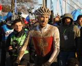 Swiss racer Heule mixed it up at the front of the race. 2010 Cyclocross World Championships, Tabor. ? Dan Seaton