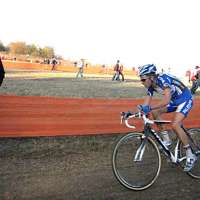 niels albert on his first lap completely free of other riders