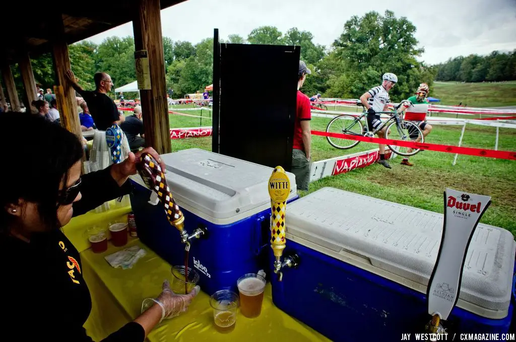 Beverage sponsors Ommegang and Duvel added to the festival atmosphere at the Tacchino Ciclocross. © Jay Westcott