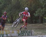 Rutgers riders demonstrate speed through the barriers. © Jamie Mack