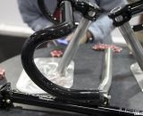 Thomson's KFC One carbon fiber handlebar offers proportional drops, 5-6mm less than the road bar (131mm in 40cm, 135mm in 44cm). ©Cyclocross Magazine