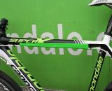 It may be a prototype, but even the elictral tape quick cable routing fix is in Cannondale bright green. ©Cyclocross Magazine