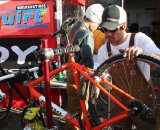 Todd Gold wrenching away. Photo courtesy Todd Gold