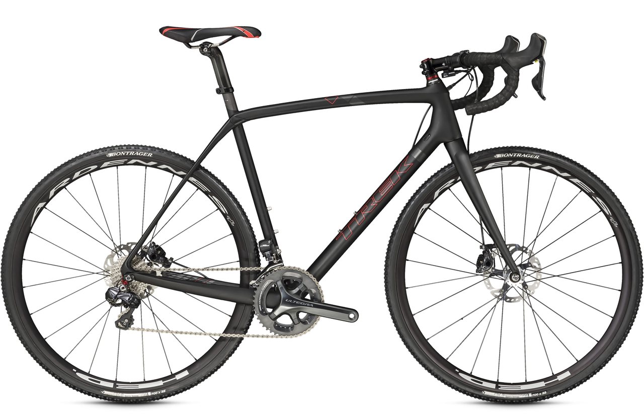 The $6299.99 Trek Boone 9 disc brake cyclocross bike, with Shimano Di2 and R785 hydraulic brakes.