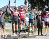 The Men’s A podium, left to right: Ty Hathaway (Mudfoot, 6th), Brandon Gritters (Rock n’ Road, 2nd), Brent Prenzlow (Celo Pacific, 1st), Anton Petrov (SDG/Felt p/b IRT, 3rd), Kyle Gritters (Rock n’ Road, 4th) and Gareth Feldstein (Ritte CX Team, 5th). © Phil Beckman/PB Creative (pbcreative.smugmug.com)