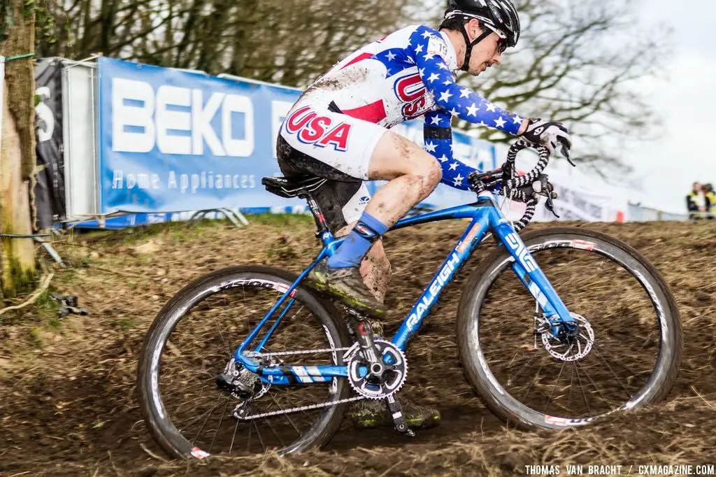 Allen Krughoff at the UCI World Championships of Cyclocross. © Thomas Van Bracht