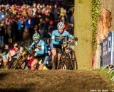 Belgians heading for the top podium spots at U23 UCI Cyclocross World Championships 2014. © Thomas Van Bracht