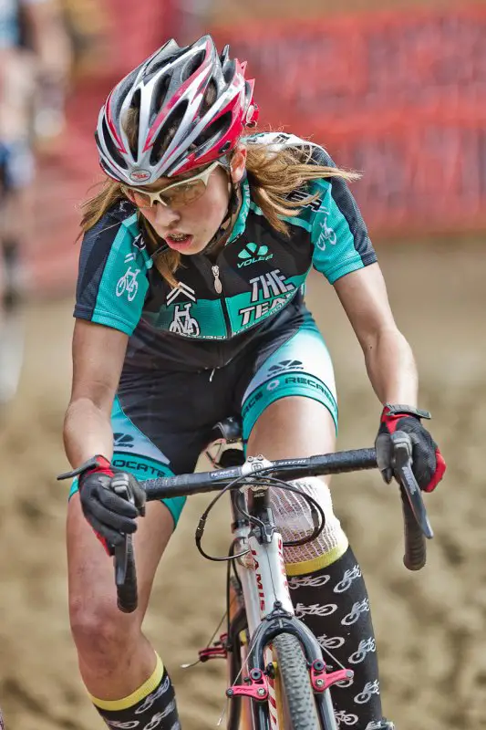 Hana Ray FinChamp (The Team) pedals through the sand showing some wear and tear from the previous day © Danny Munson/DMunsonPhoto.com