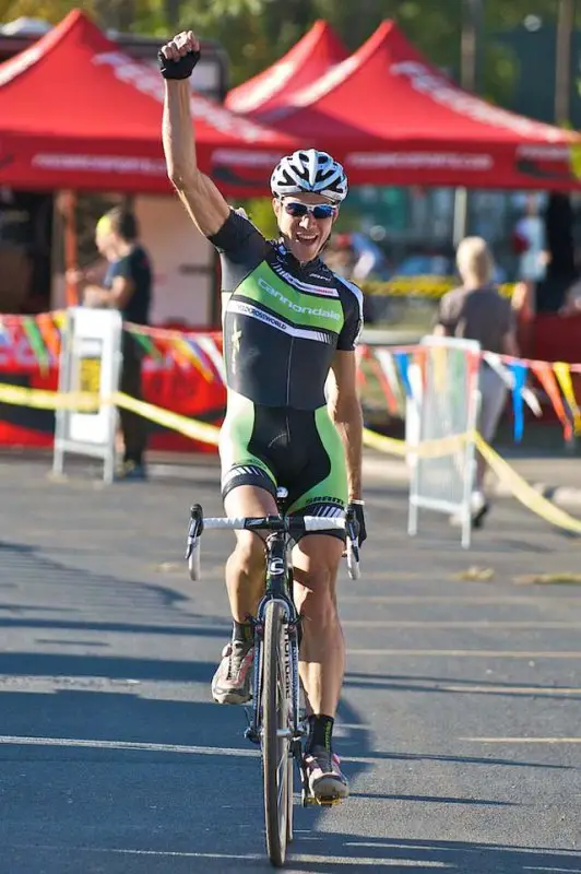 Jeremy Powers was jubilant as he took the victory © 2010 Jeffrey B. Jakucyk