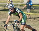 Jeremy Powers prepares to dismount for one of the two sand hairpins © 2010 Jeffrey B. Jakucyk