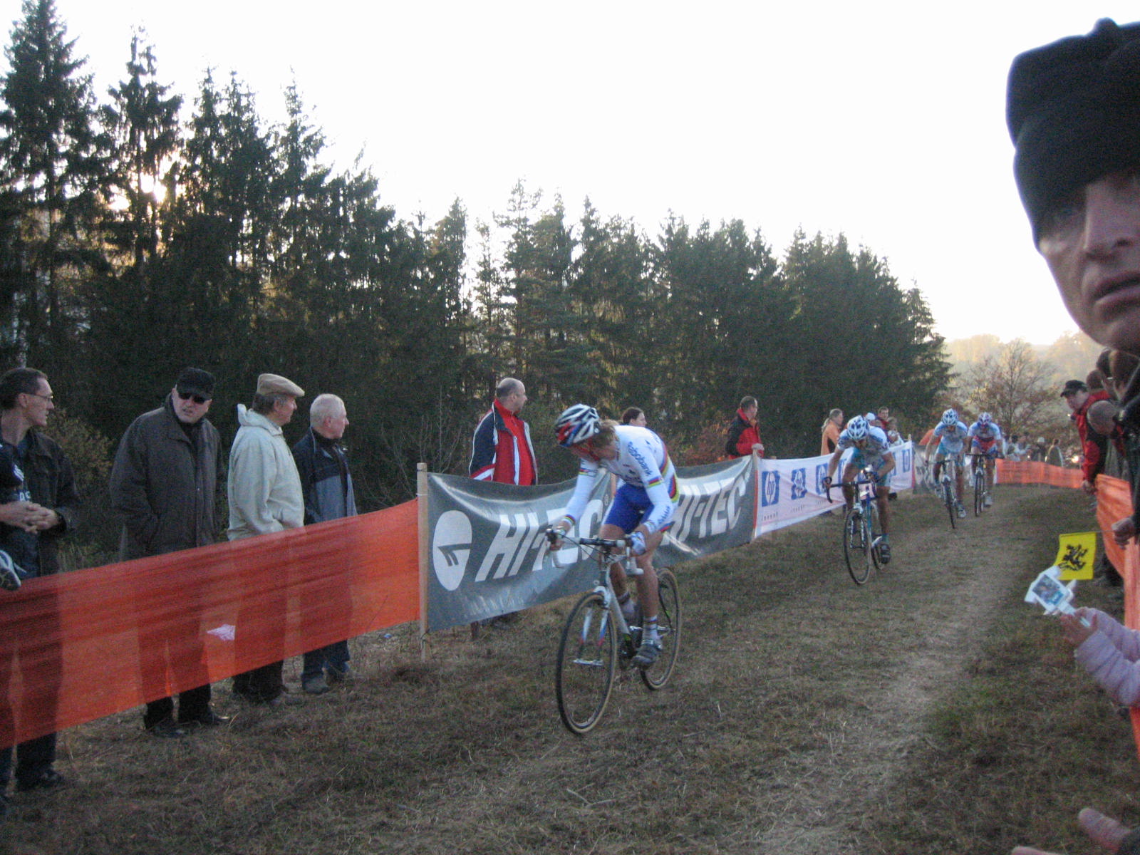 boom looking back at fidea train of wellens pauwels and stybar shortly after albert took off