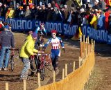 Meredith Miller heading through the pits