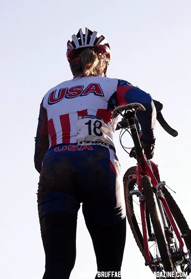 Meredith Miller coming over the stairs